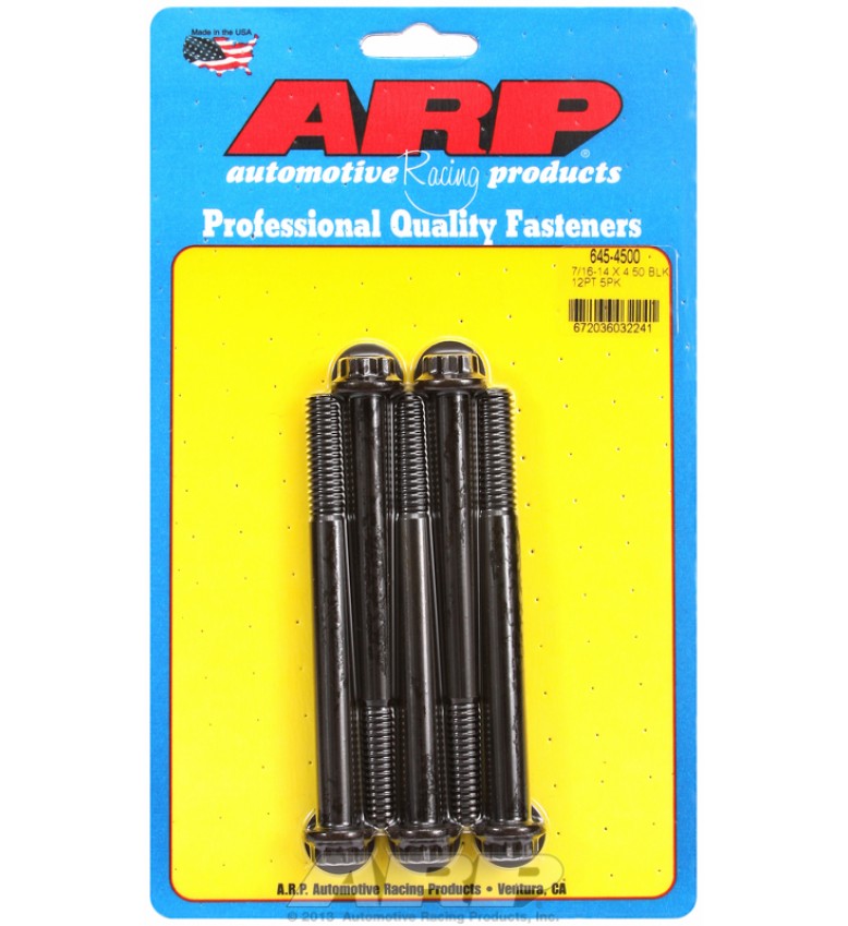 ARP Hardware - 7/16-14 X 4.500 12pt 1/2 wrenching black oxide bolts