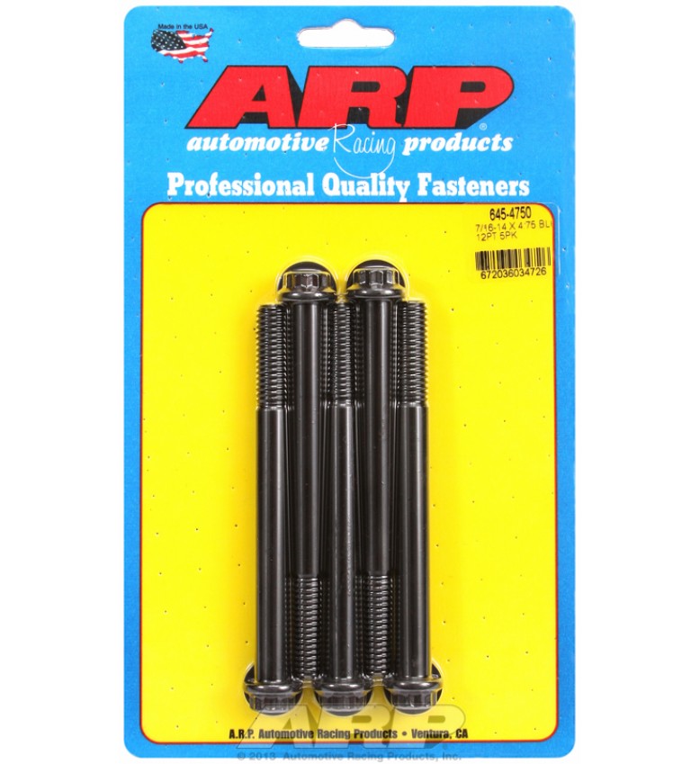 ARP Hardware - 7/16-14 X 4.750 12pt 1/2 wrenching black oxide bolts