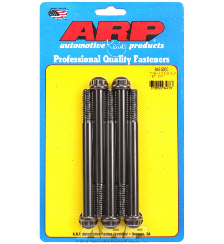 ARP Hardware - 7/16-14 X 5.000 12pt 1/2 wrenching black oxide bolts