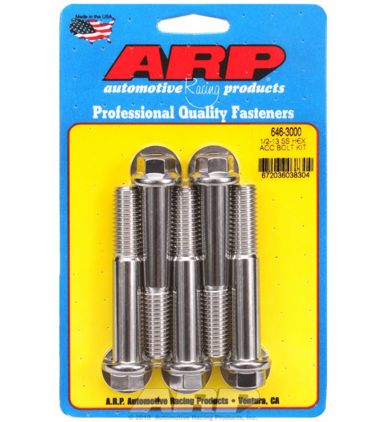 ARP Hardware - 1/2-13 x 3.000 hex SS bolts