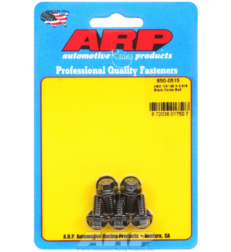 ARP Hardware - 1/4-20 X 0.515 hex black oxide bolts