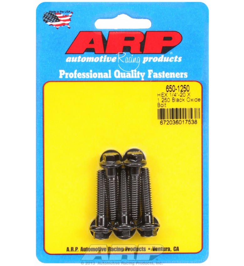ARP Hardware - 1/4-20 X 1.250 hex black oxide bolts