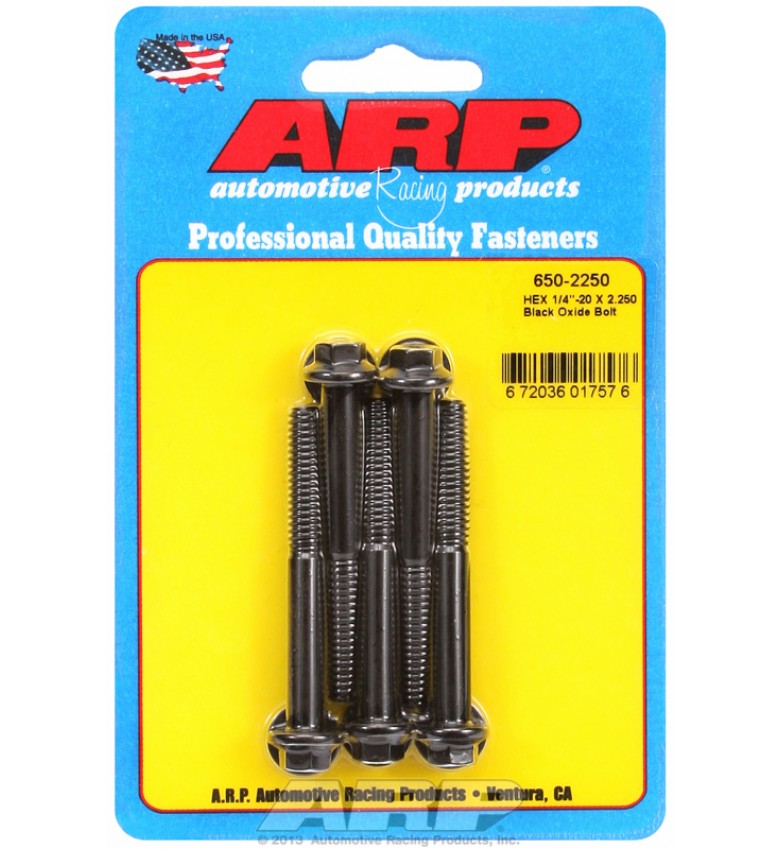 ARP Hardware - 1/4-20 X 2.250 hex black oxide bolts