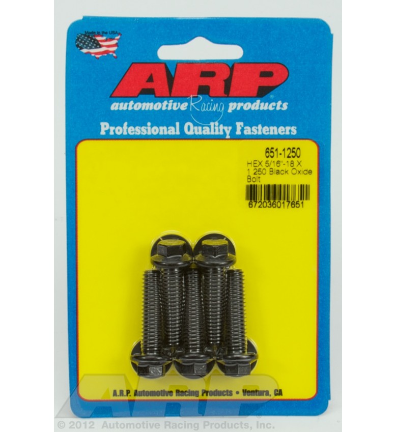 ARP Hardware - 1/4-20 X 4.750 hex black oxide bolts
