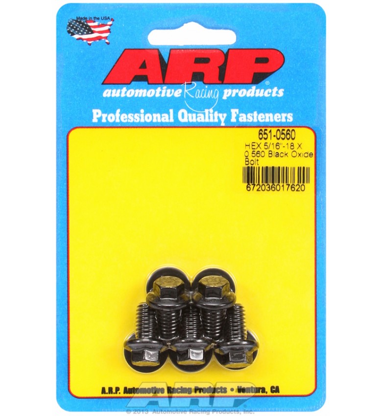 ARP Hardware - 5/16-18 X 0.560 hex black oxide bolts