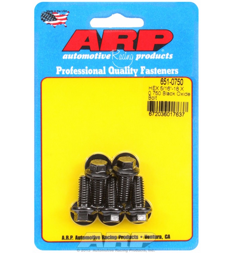 ARP Hardware - 5/16-18 X 0.750 hex black oxide bolts