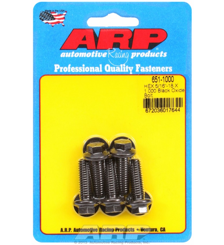 ARP Hardware - 5/16-18 X 1.000 hex black oxide bolts