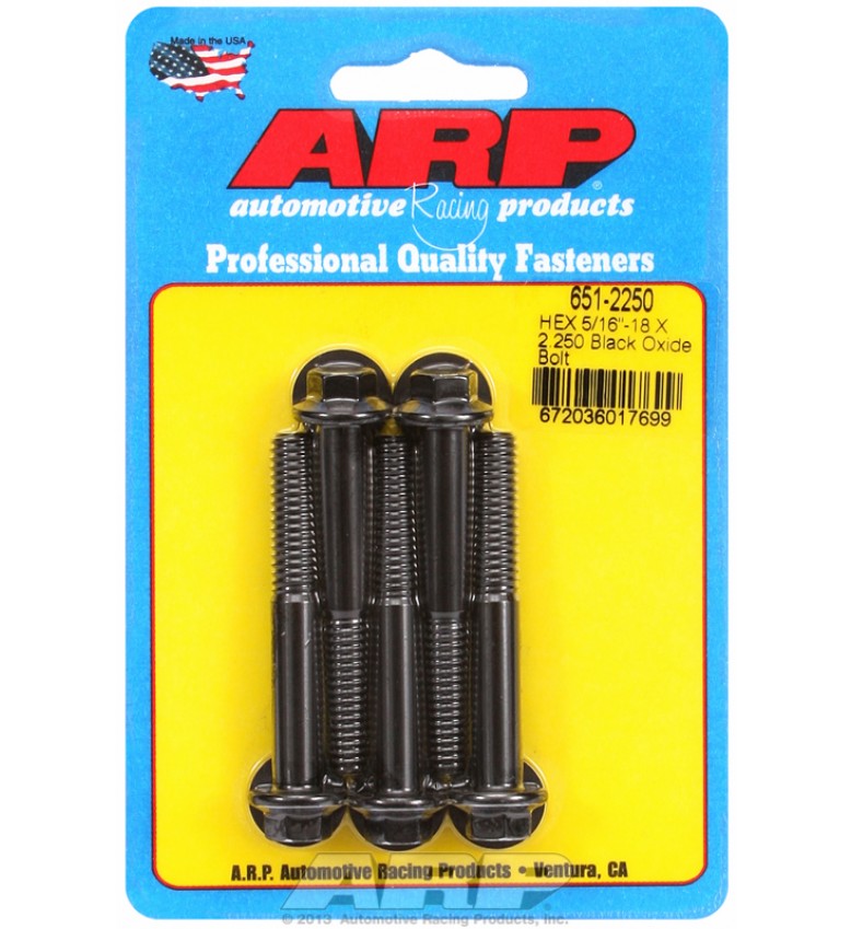 ARP Hardware - 5/16-18 X 2.250 hex black oxide bolts