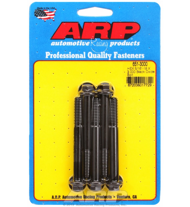 ARP Hardware - 5/16-18 X 3.000 hex black oxide bolts