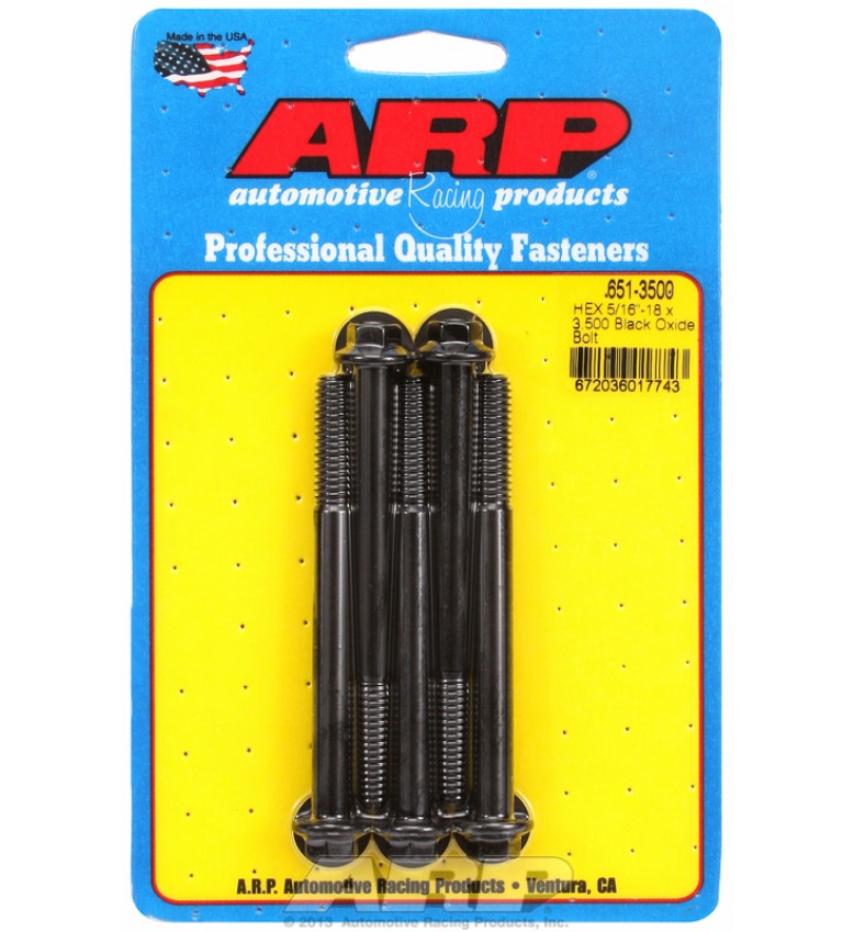 ARP Hardware - 5/16-18 X 3.500 hex black oxide bolts