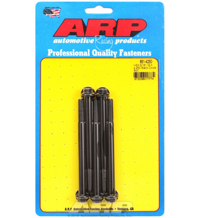 ARP Hardware - 5/16-18 X 4.250 hex black oxide bolts