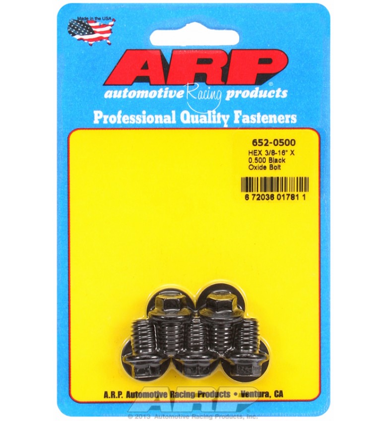ARP Hardware - 3/8-16 X 0.500 hex black oxide bolts