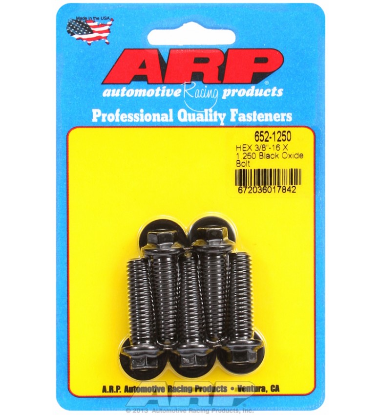ARP Hardware - 3/8-16 X 1.250 hex black oxide bolts