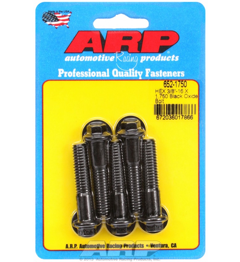 ARP Hardware - 3/8-16 X 1.750 hex black oxide bolts