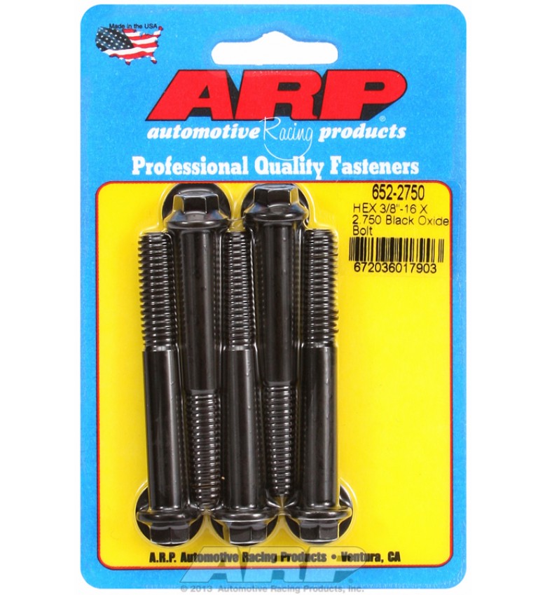 ARP Hardware - 3/8-16 X 2.750 hex black oxide bolts