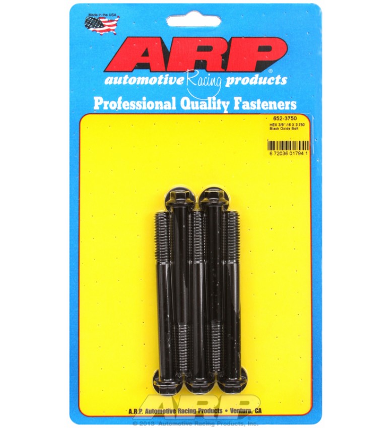 ARP Hardware - 3/8-16 X 3.750 hex black oxide bolts