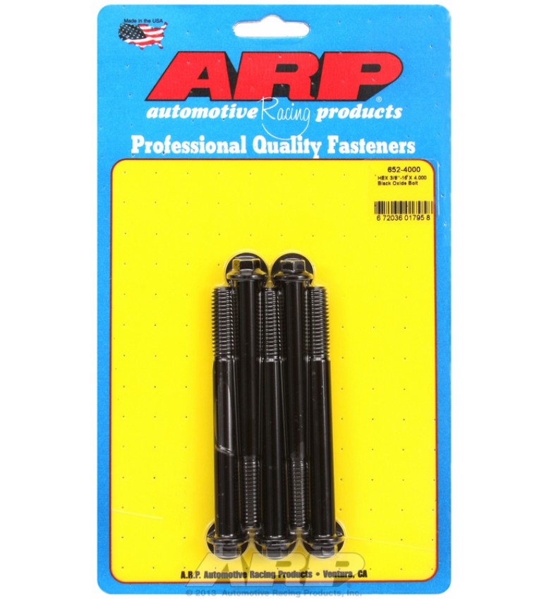 ARP Hardware - 3/8-16 X 4.000 hex black oxide bolts