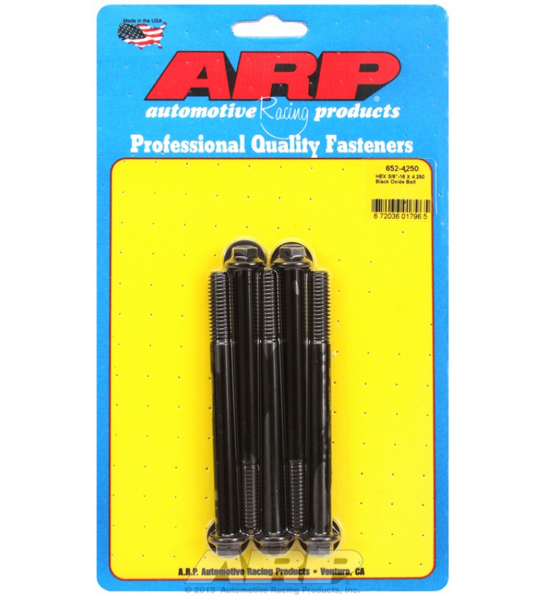 ARP Hardware - 3/8-16 X 4.250 hex black oxide bolts
