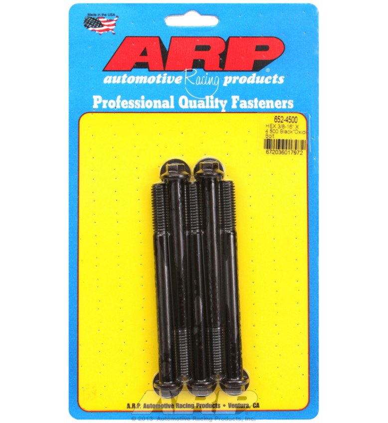 ARP Hardware - 3/8-16 X 4.500 hex black oxide bolts