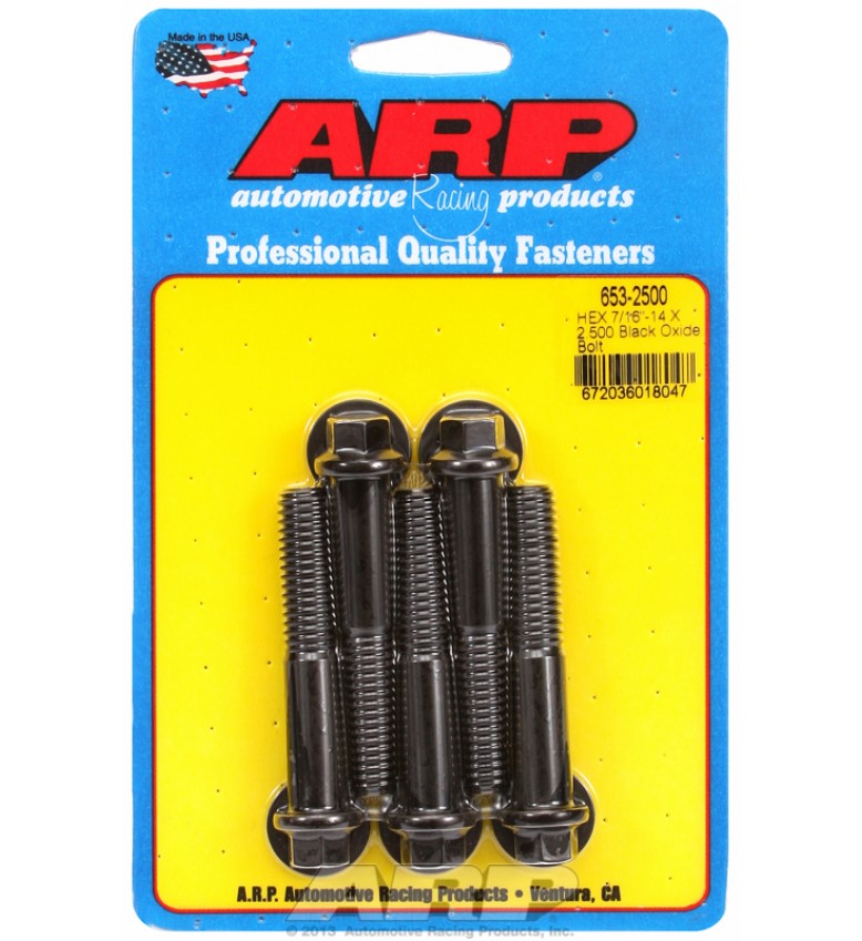 ARP Hardware - 7/16-14 X 2.500 hex black oxide bolts