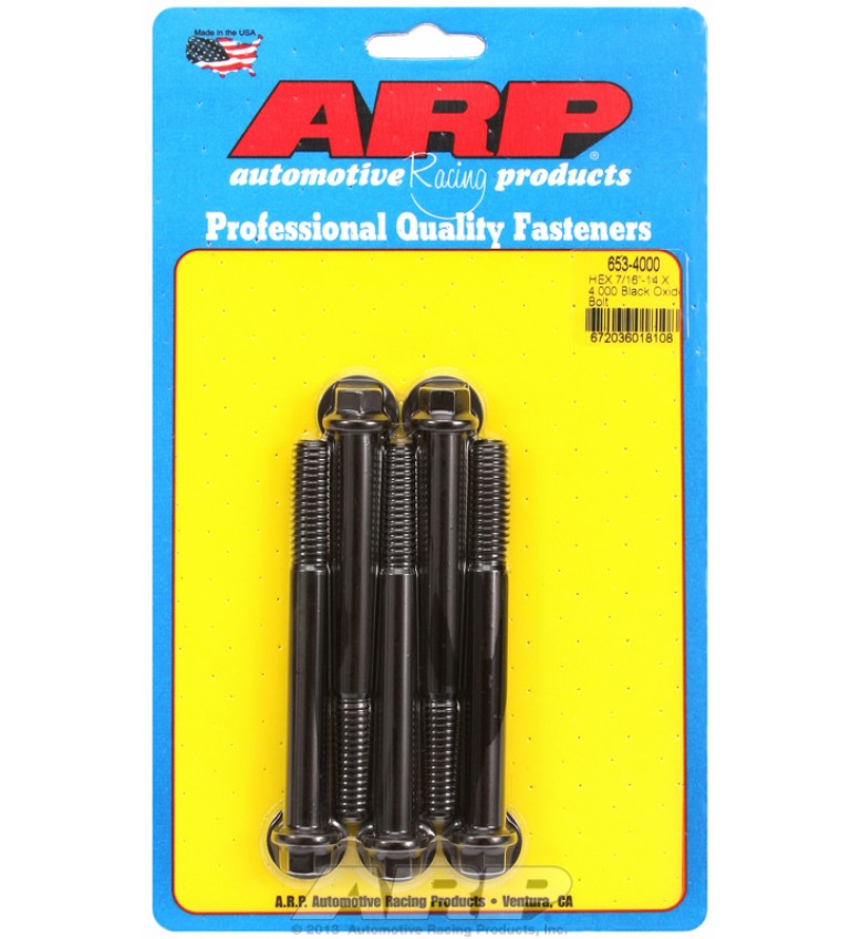 ARP Hardware - 7/16-14 X 4.000 hex black oxide bolts