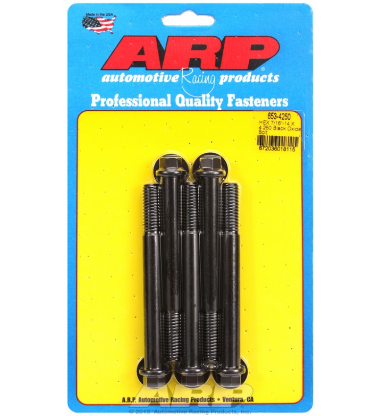 ARP Hardware - 7/16-14 X 4.250 hex black oxide bolts