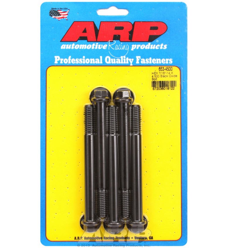 ARP Hardware - 7/16-14 X 4.500 hex black oxide bolts