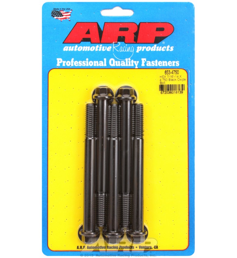 ARP Hardware - 7/16-14 X 4.750 hex black oxide bolts