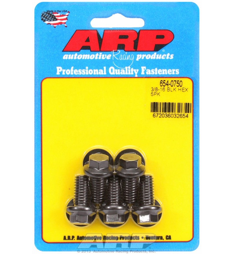 ARP Hardware - 3/8-16 x 0.750 hex 7/16 wrenching black oxide bolts