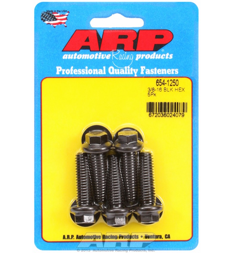 ARP Hardware - 3/8-16 x 1.250 hex 7/16 wrenching black oxide bolts