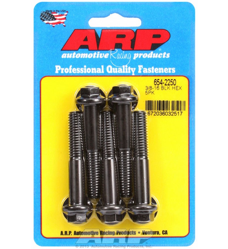 ARP Hardware - 3/8-16 x 2.250 hex 7/16 wrenching black oxide bolts