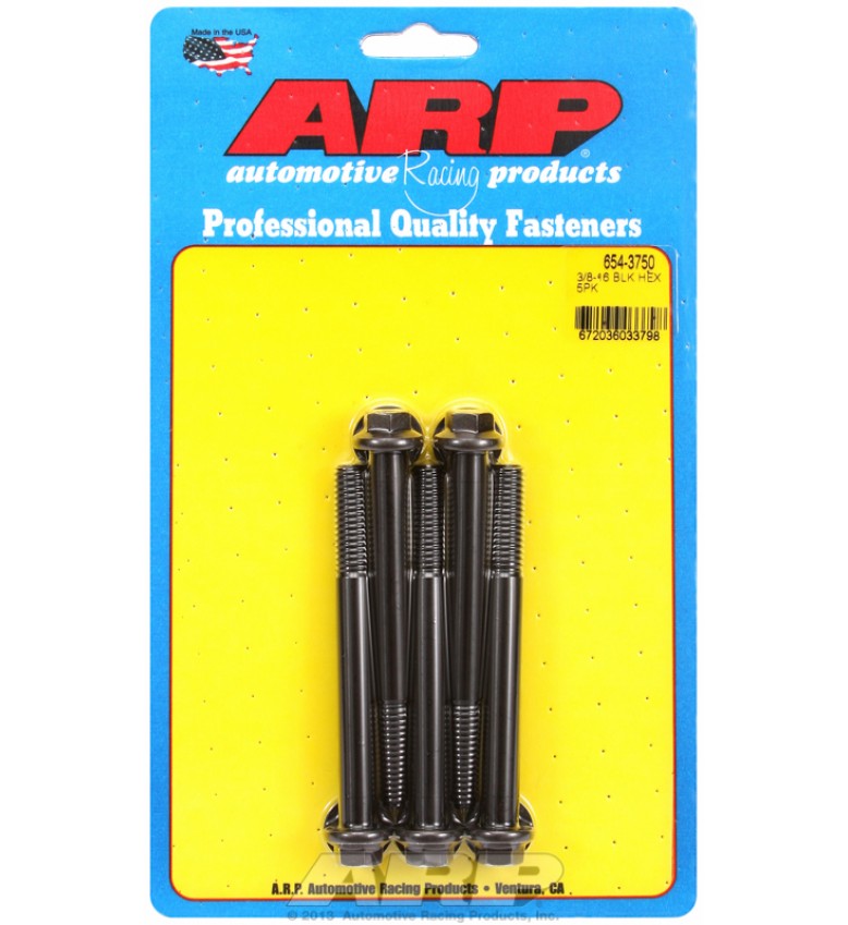 ARP Hardware - 3/8-16 x 3.750 hex 7/16 wrenching black oxide bolts