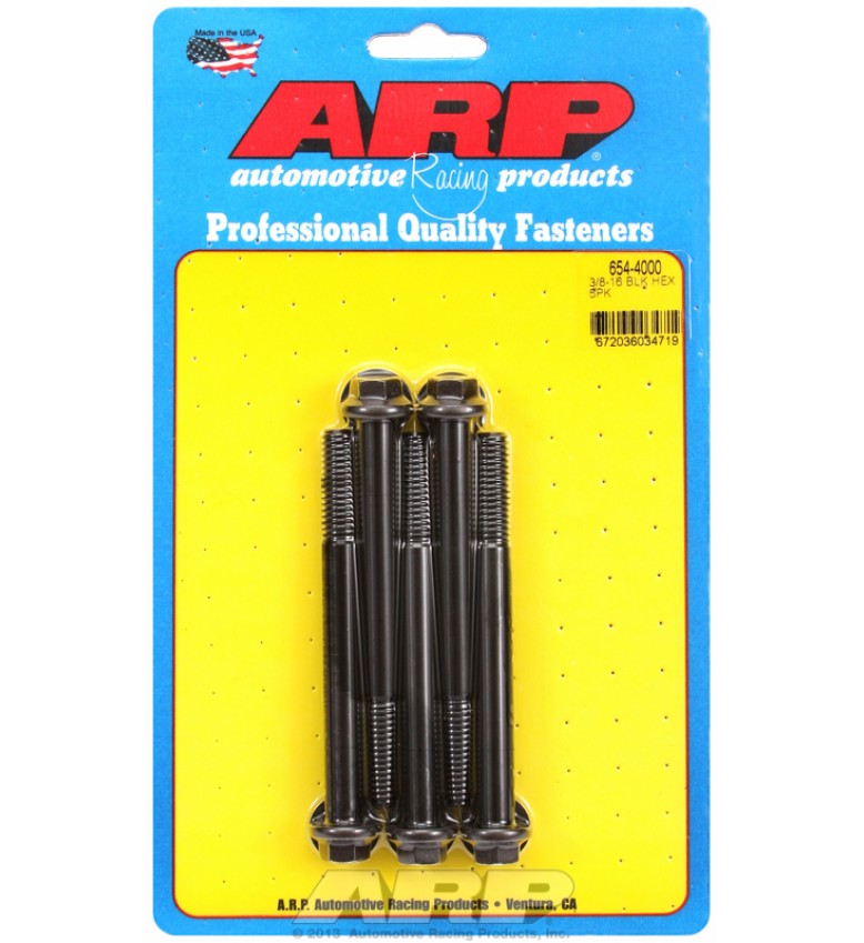 ARP Hardware - 3/8-16 x 4.000 hex 7/16 wrenching black oxide bolts