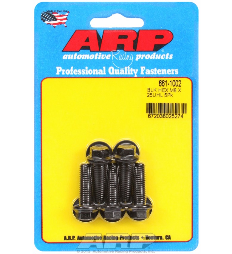 ARP Hardware - M8 x 1.25 x 25 hex black oxide bolts