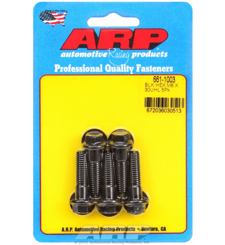ARP Hardware - M8 x 1.25 x 30 hex black oxide bolts