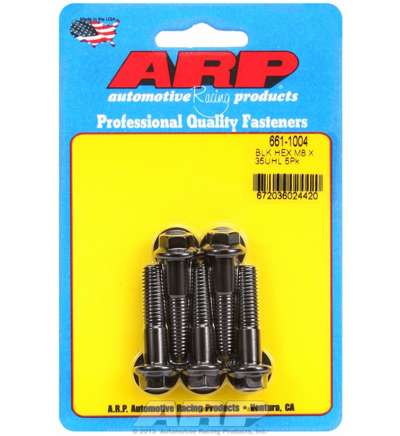 ARP Hardware - M8 x 1.25 x 35 hex black oxide bolts