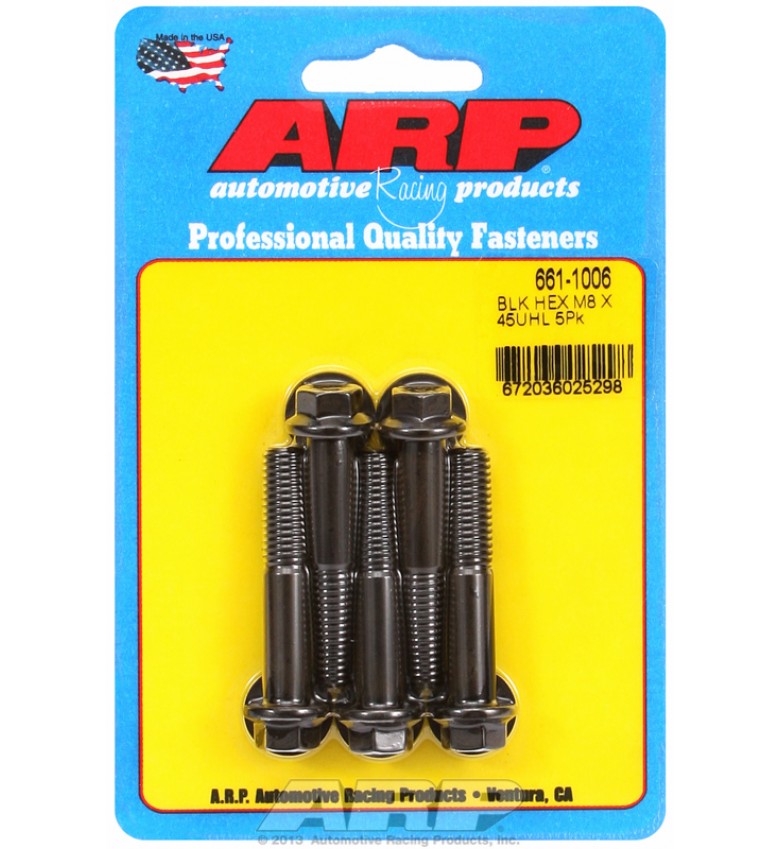 ARP Hardware - M8 x 1.25 x 45 hex black oxide bolts