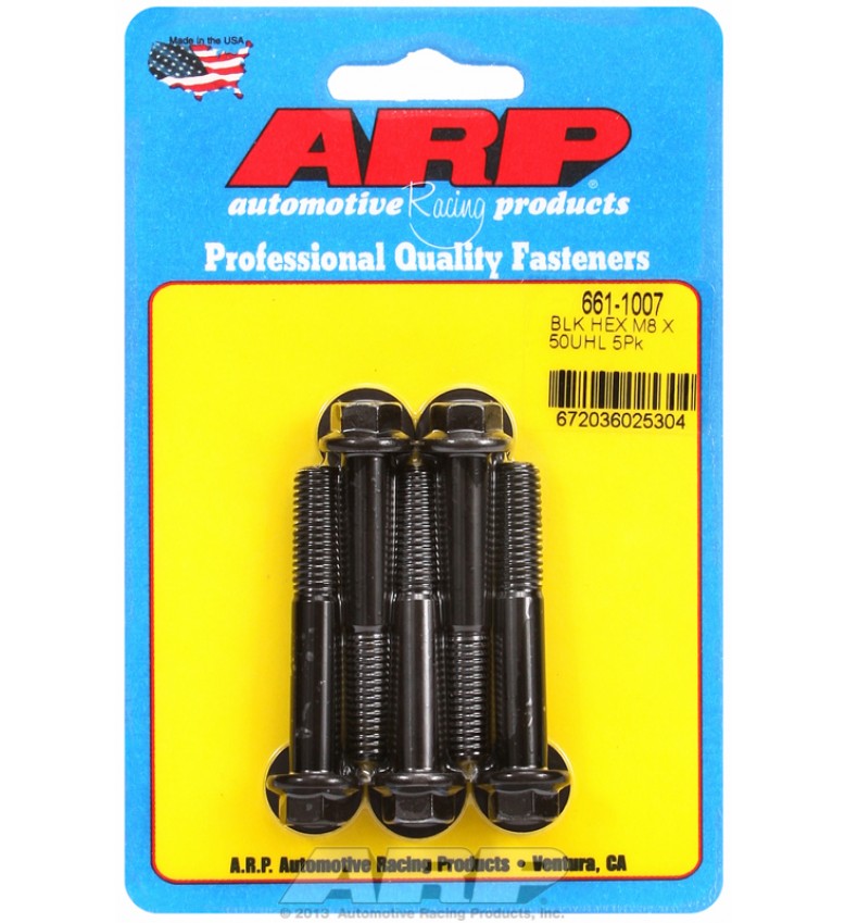 ARP Hardware - M8 x 1.25 x 50 hex black oxide bolts
