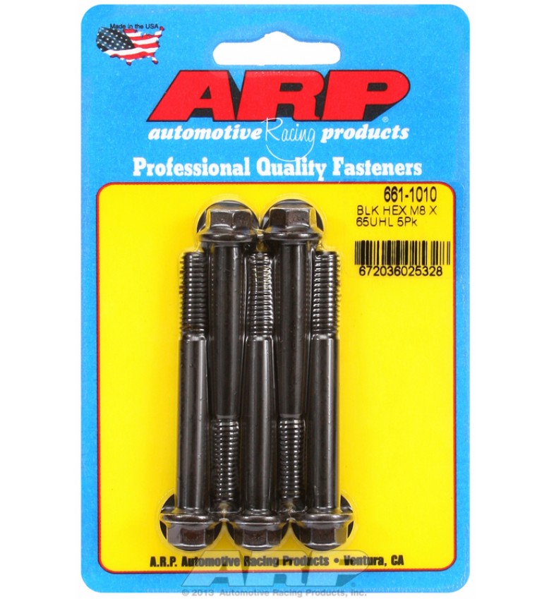 ARP Hardware - M8 x 1.25 x 65 hex black oxide bolts