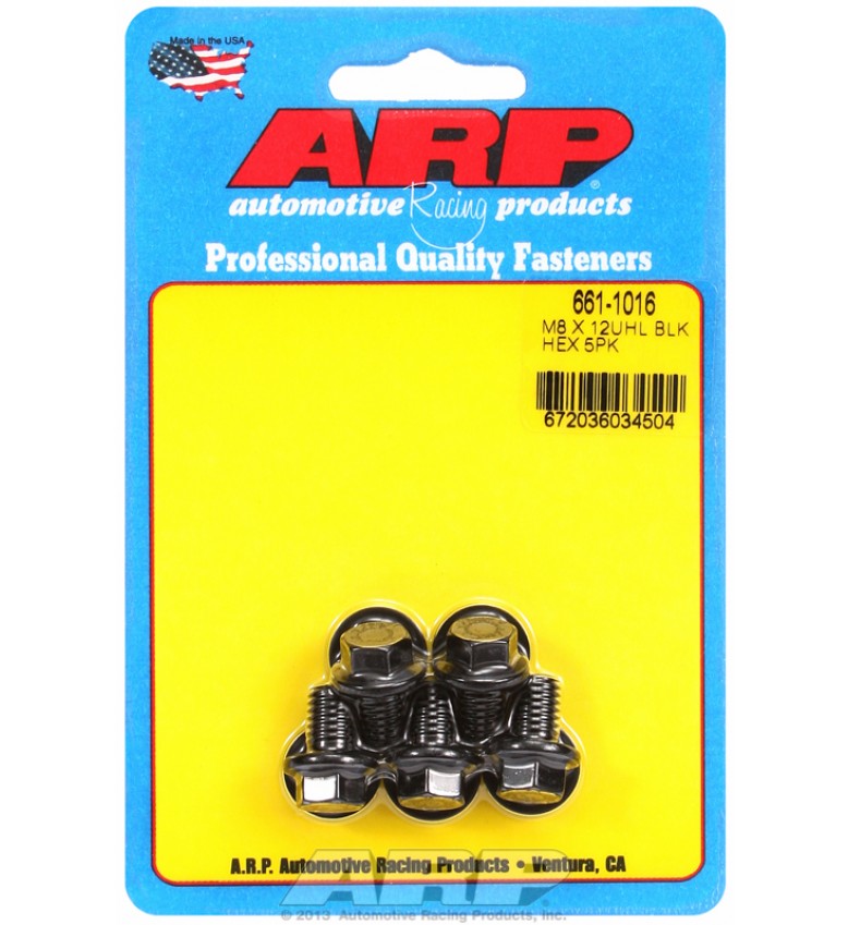 ARP Hardware - M8 x 1.25 x 12  hex black oxide bolts
