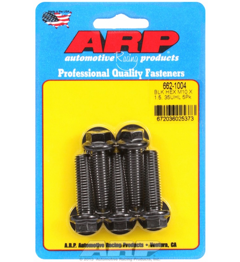 ARP Hardware - M10 x 1.50 x 35 hex black oxide bolts