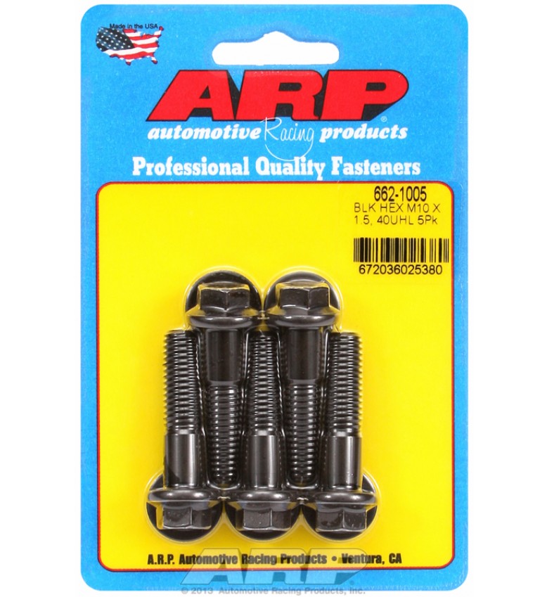 ARP Hardware - M10 x 1.50 x 40 hex black oxide bolts