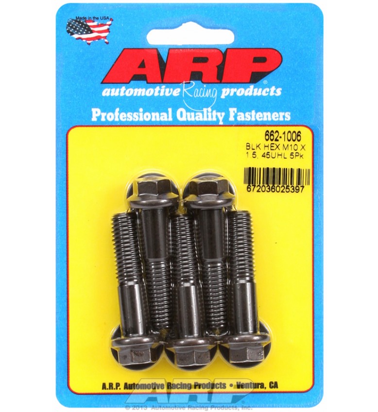 ARP Hardware - M10 x 1.50 x 45 hex black oxide bolts