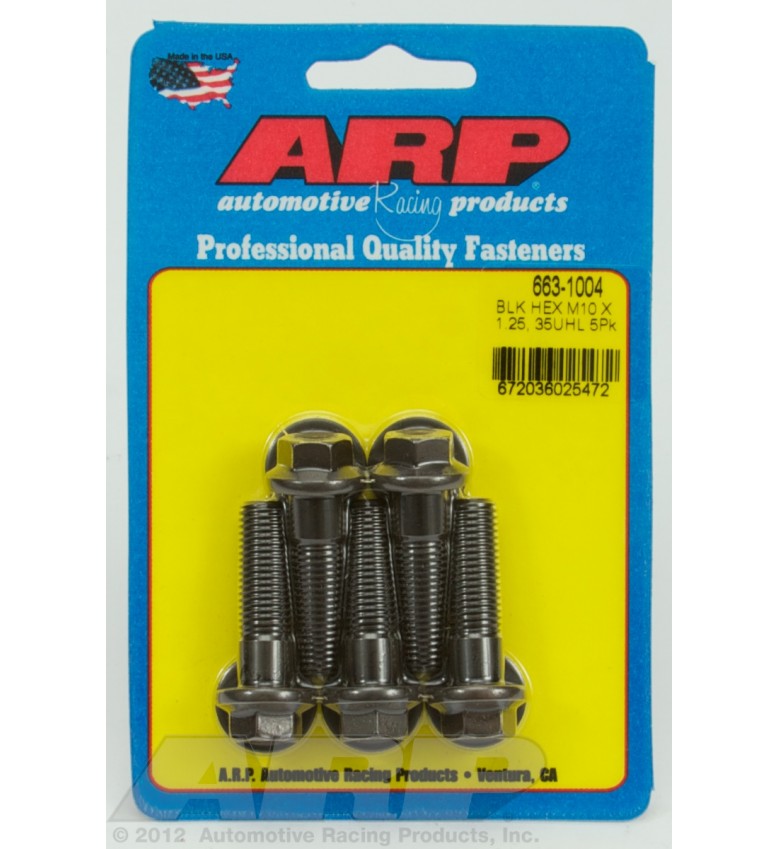 ARP Hardware - M10 x 1.50 x 65 hex black oxide bolts