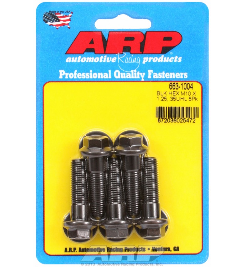 ARP Hardware - M10 x 1.25 x 35 hex black oxide bolts