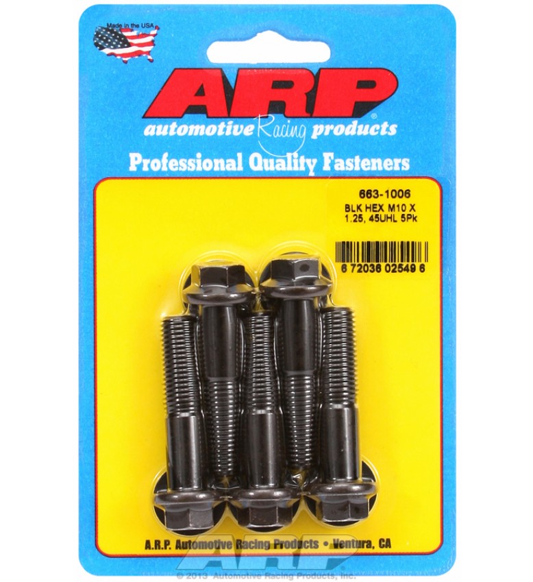ARP Hardware - M10 x 1.25 x 45 hex black oxide bolts
