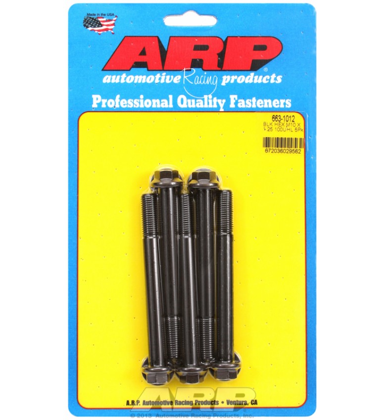 ARP Hardware - M10 x 1.25 x 100 hex black oxide bolts