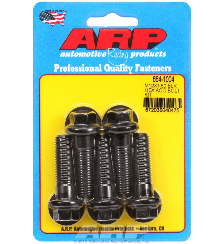 ARP Hardware - M12 x 1.50 x 40 hex black oxide bolts