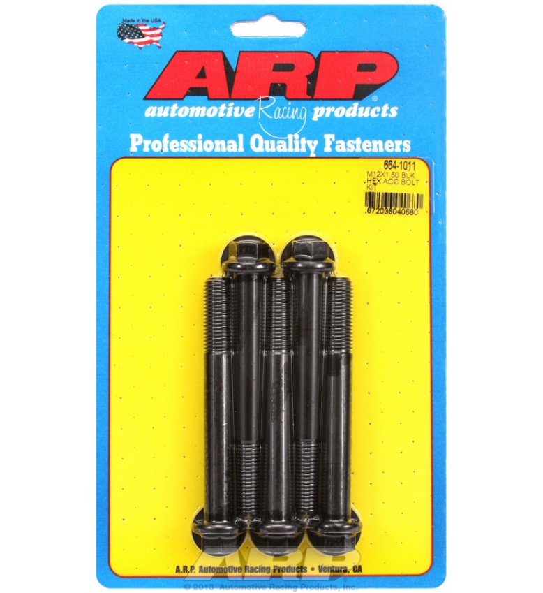 ARP Hardware - M12 x 1.50 x 100 hex black oxide bolts