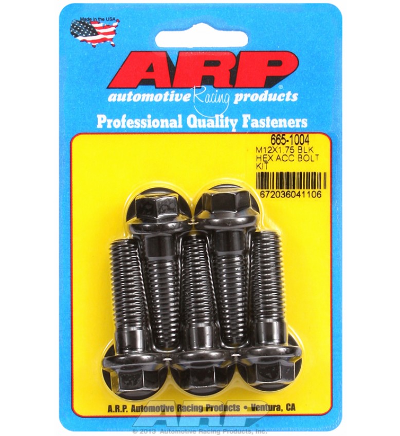 ARP Hardware - M12 x 1.75 x 40 hex black oxide bolts